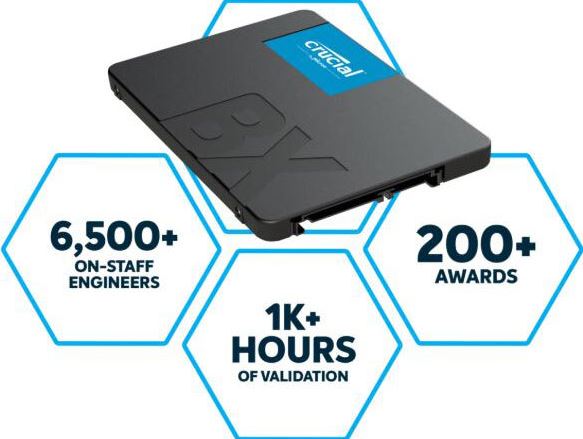 Crucial BX500 500GB 2.5" SATA3 6Gb/s SSD