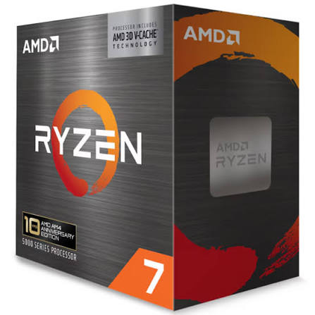 AMD Ryzen 7 5800X3D 8 cores / 16 threads 3.4 GHz AM4 3.4–4.5GHz